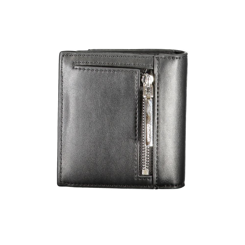 Black Polyurethane Women Wallet - ventzia