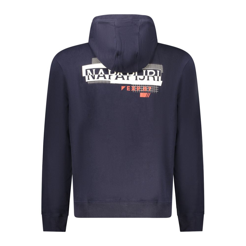 Blue Cotton Men's Hoodie - ventzia