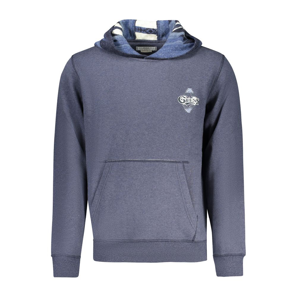 Blue Cotton Men's Hoodie - ventzia