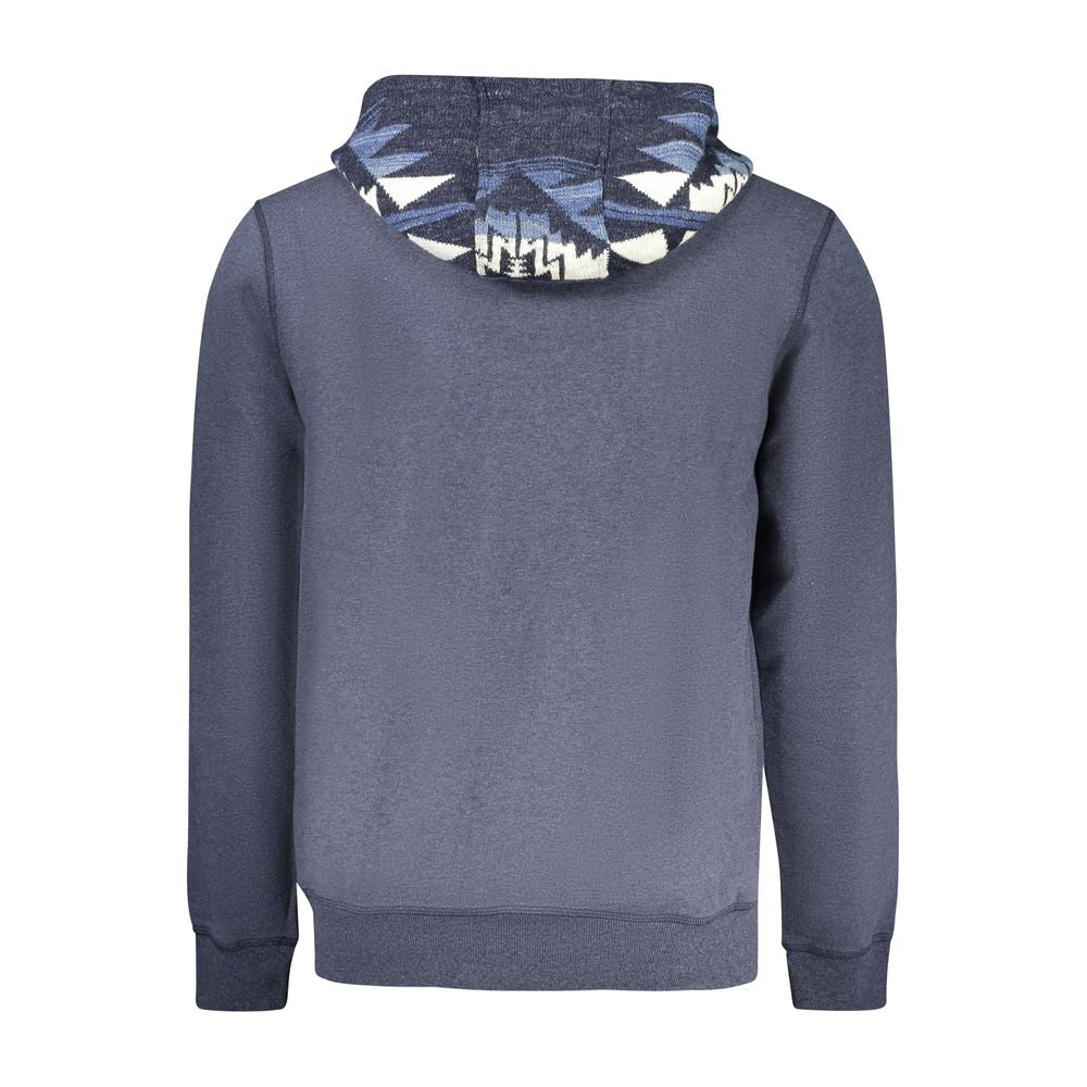 Blue Cotton Men's Hoodie - ventzia
