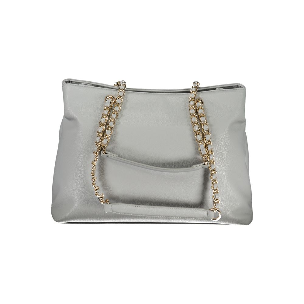 Grigio Polyurethane Women Shoulder Bag - ventzia