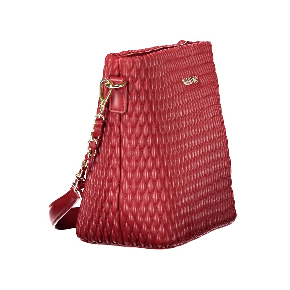 Rosso Polyurethane Women Handbag - ventzia