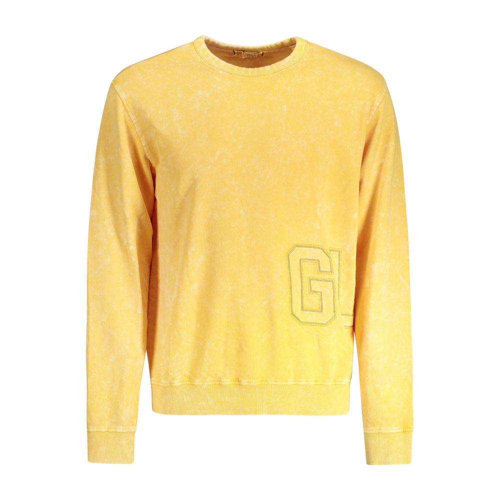 Yellow Cotton Men Sweatshirt - ventzia