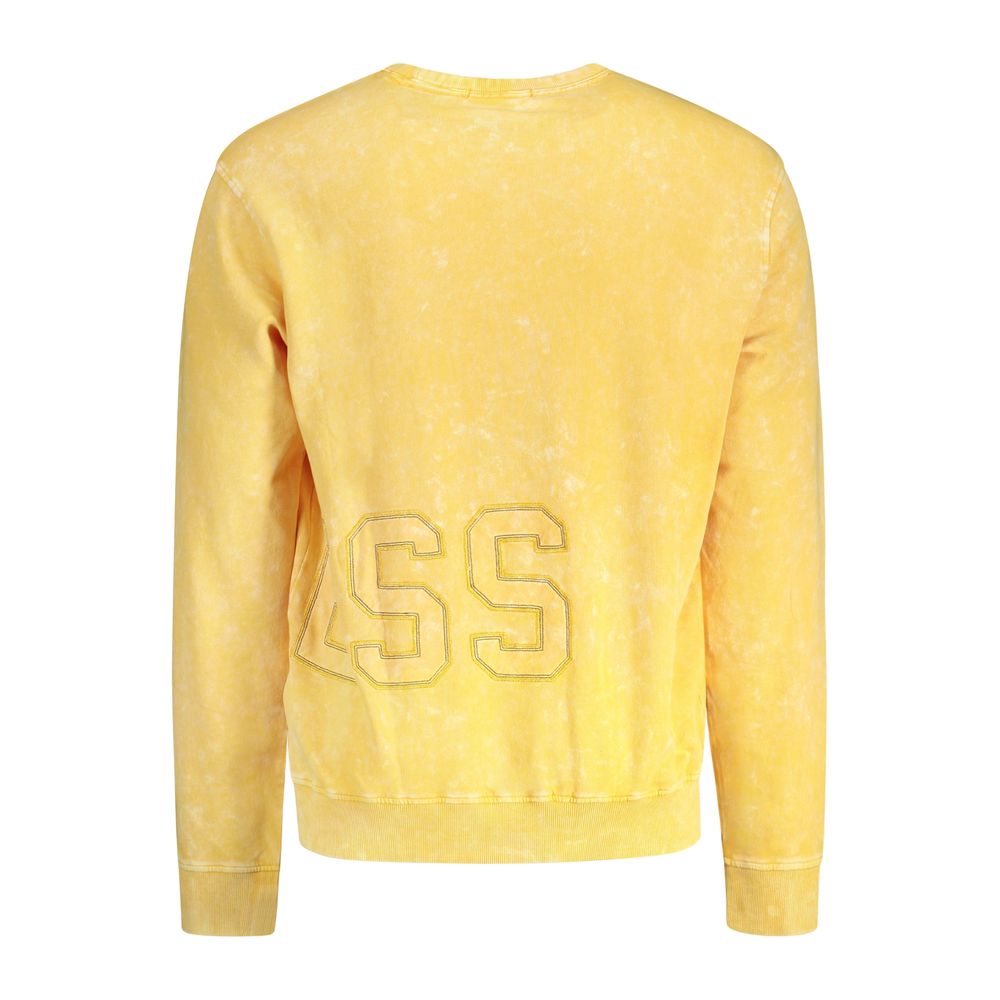 Yellow Cotton Men Sweatshirt - ventzia
