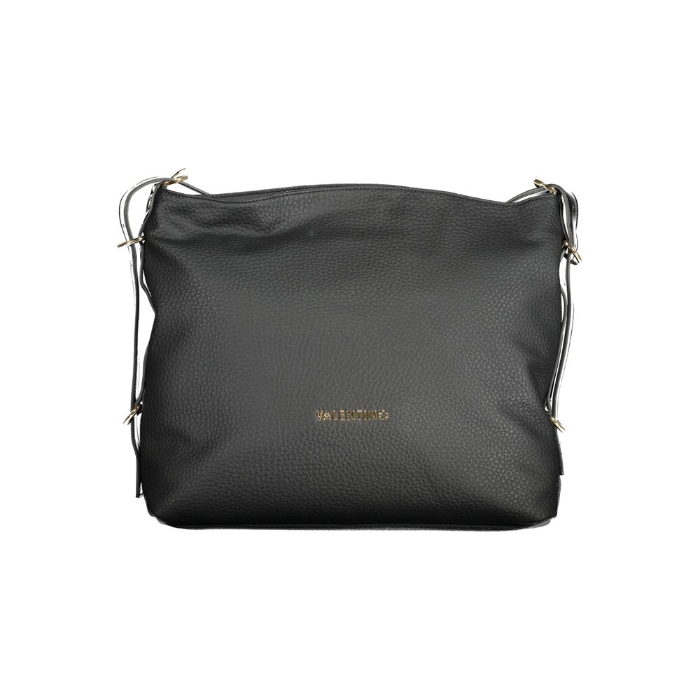 Black Polyurethane Women Handbag - ventzia