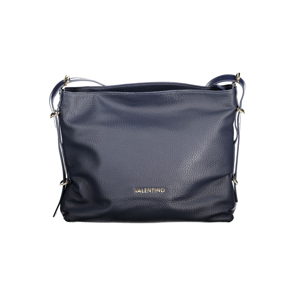 Blu Polyurethane Women Handbag - ventzia