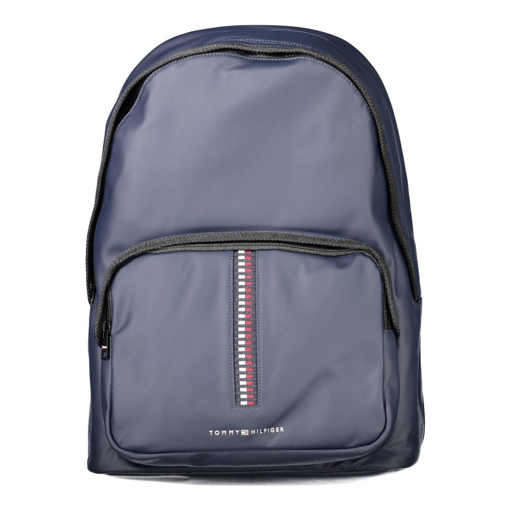 Blue Polyurethane Men's Backpack - ventzia