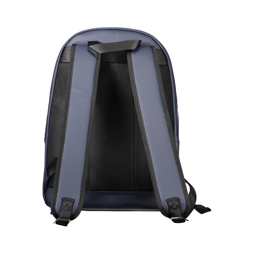 Blue Polyurethane Men's Backpack - ventzia
