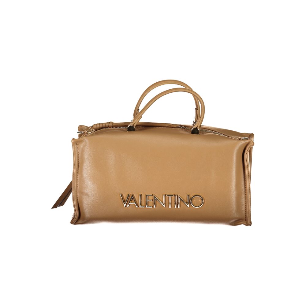 Beige Polyurethane Women Handbag - ventzia