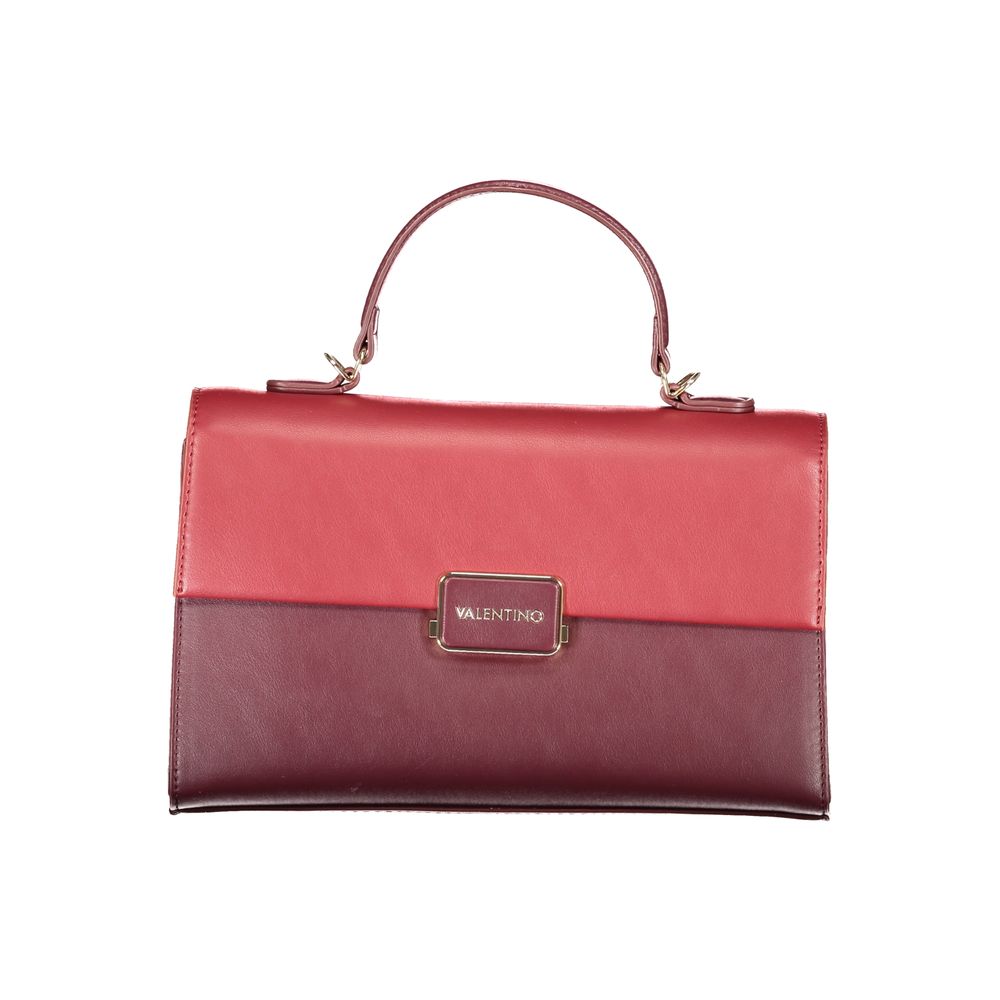 Rosso Polyurethane Women Handbag - ventzia