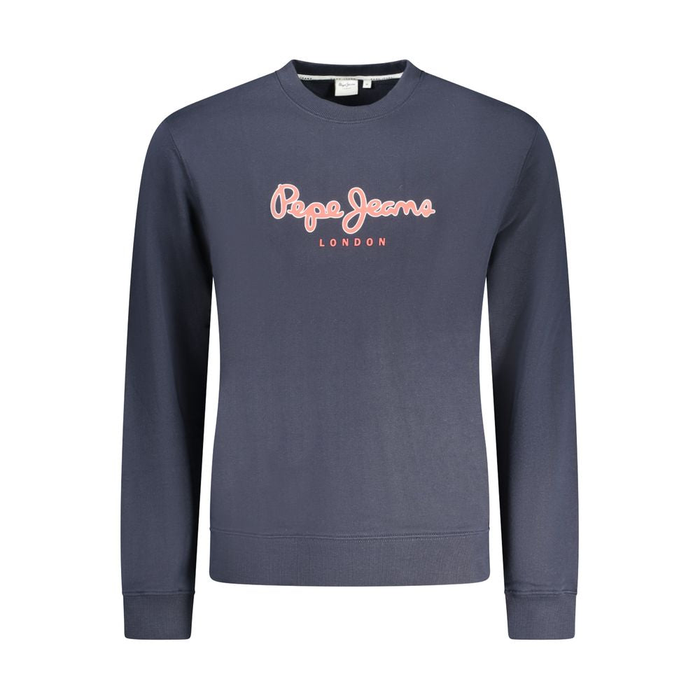 Blue Cotton Men's Sweatshirt - ventzia