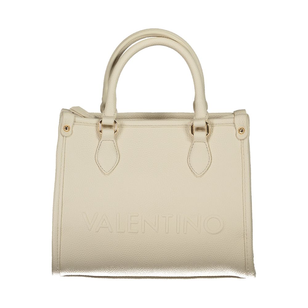 Beige Polyurethane Women Handbag - ventzia