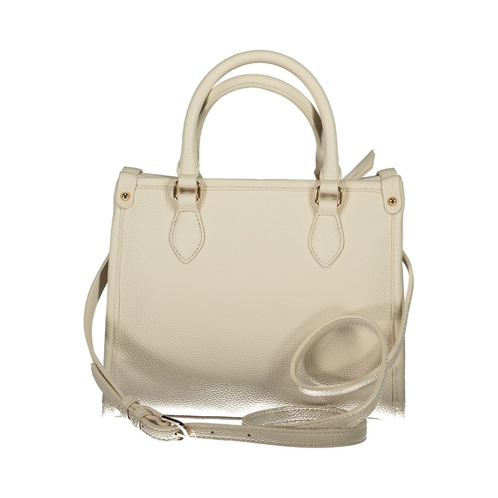 Beige Polyurethane Women Handbag - ventzia