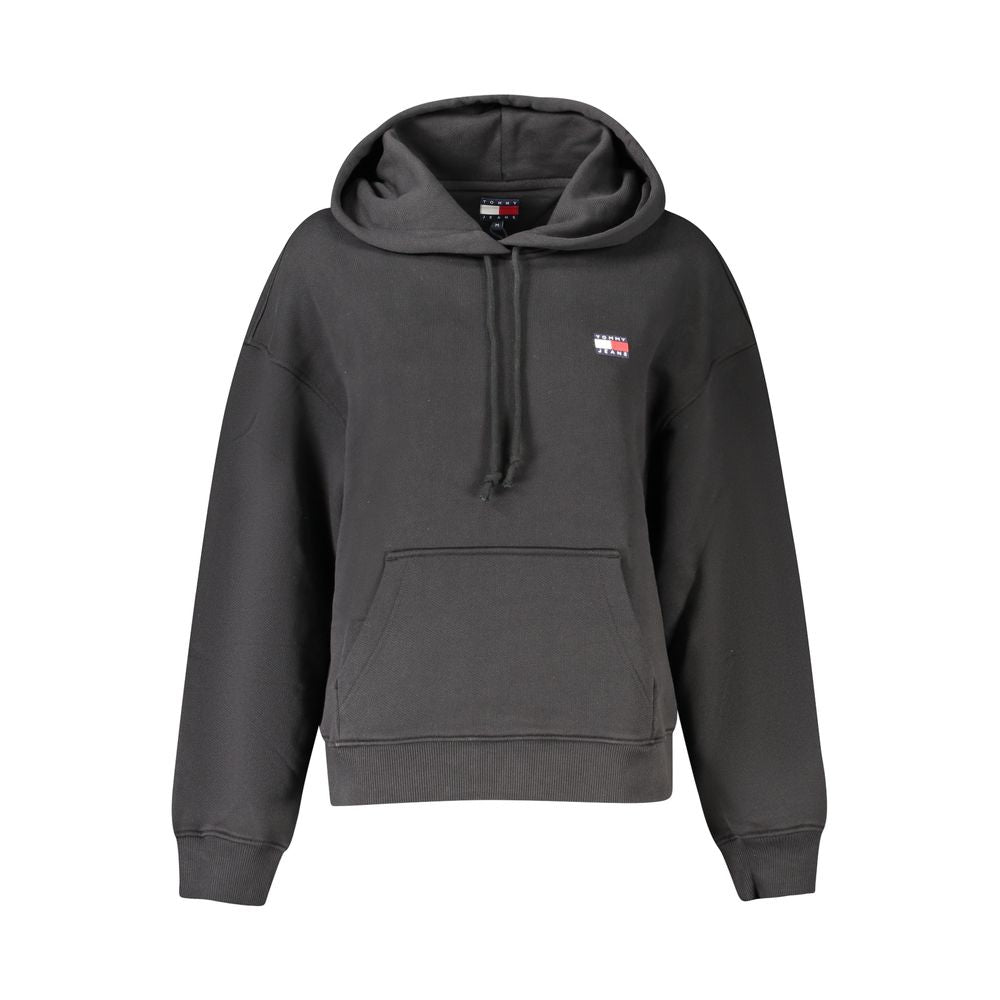 Black Cotton Women Sweatshirt - ventzia