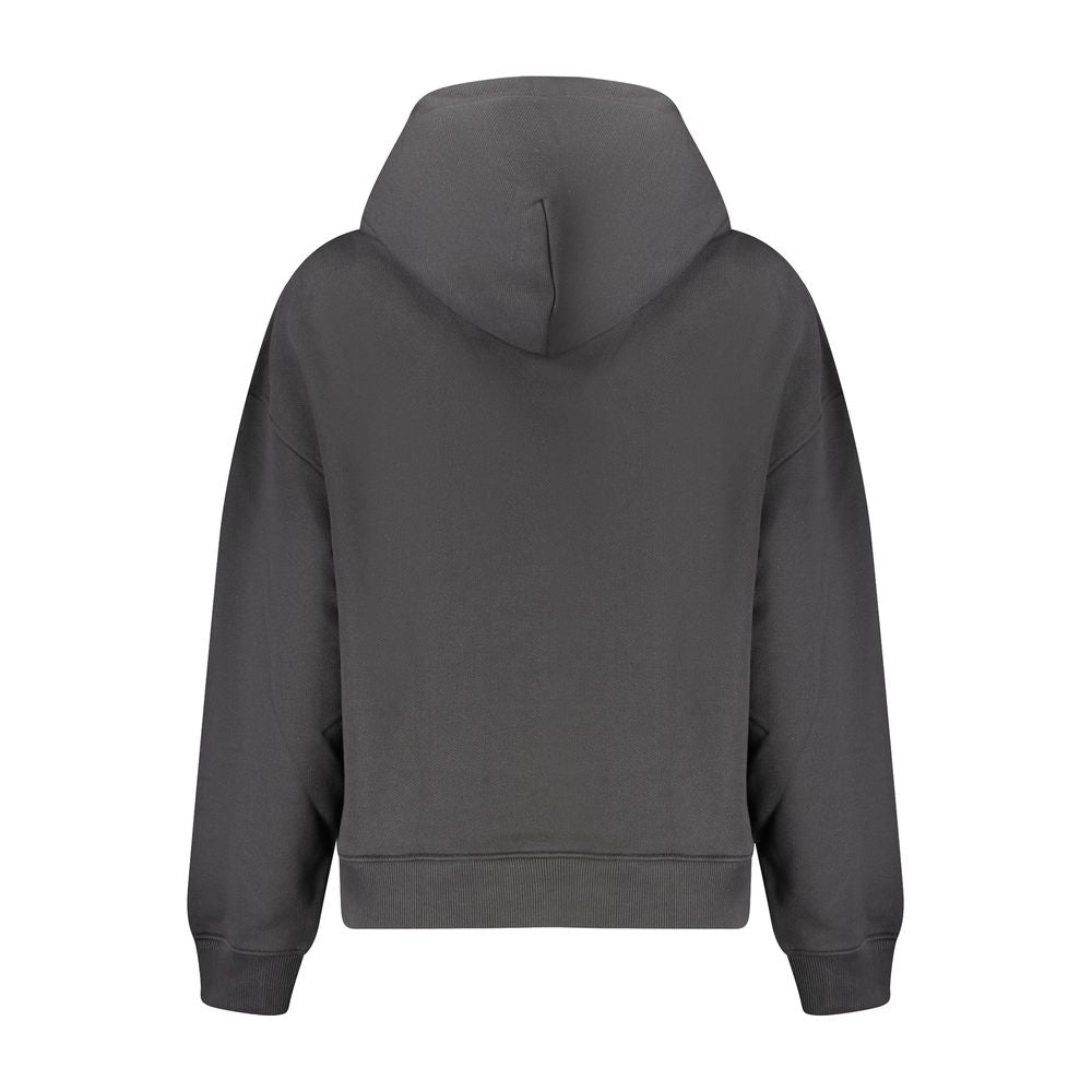 Black Cotton Women Sweatshirt - ventzia
