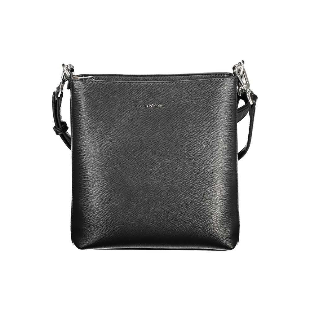 Black Polyester Woman Shoulder Bag - ventzia