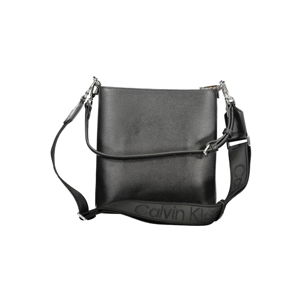 Black Polyester Woman Shoulder Bag - ventzia
