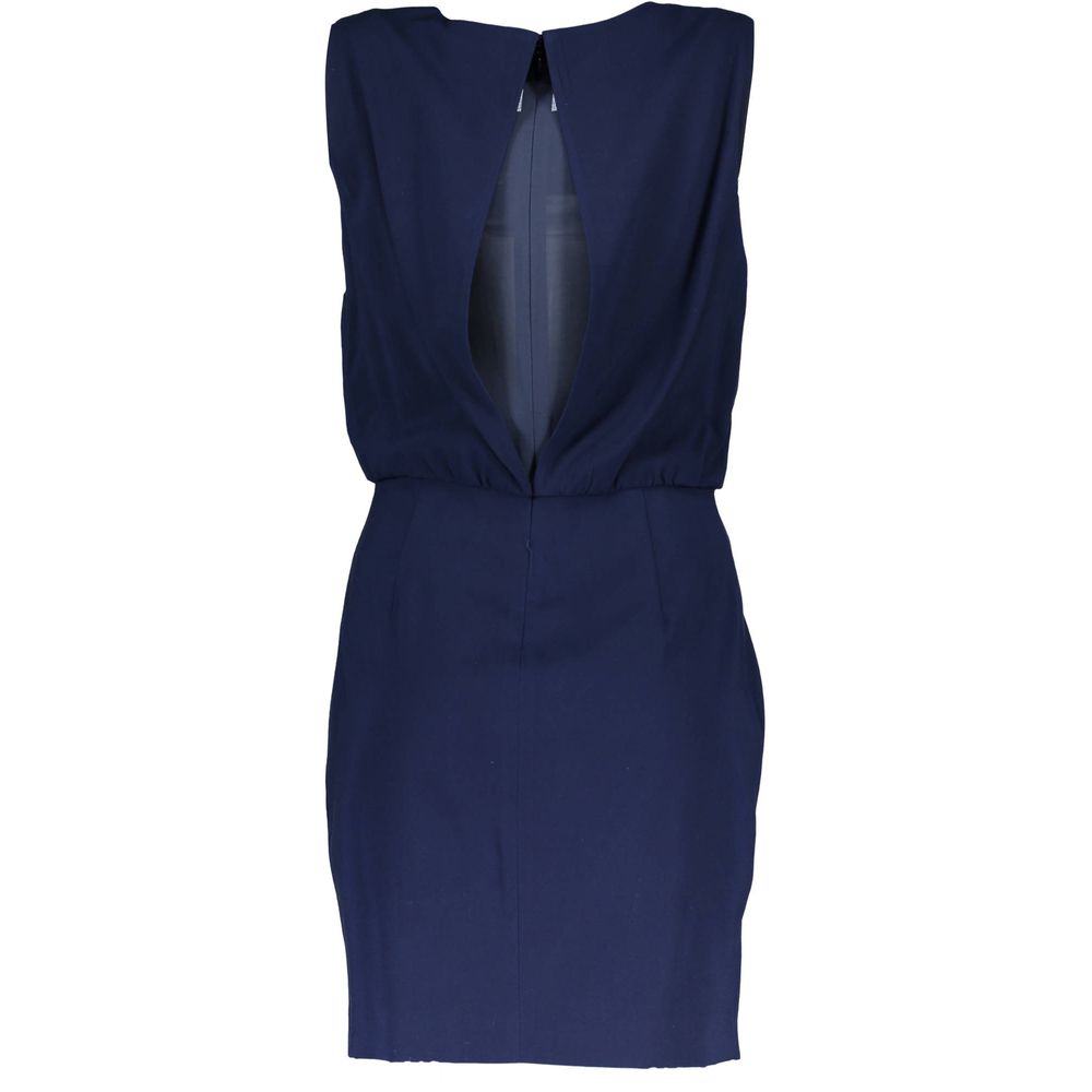 Blue Viscose Dress - ventzia