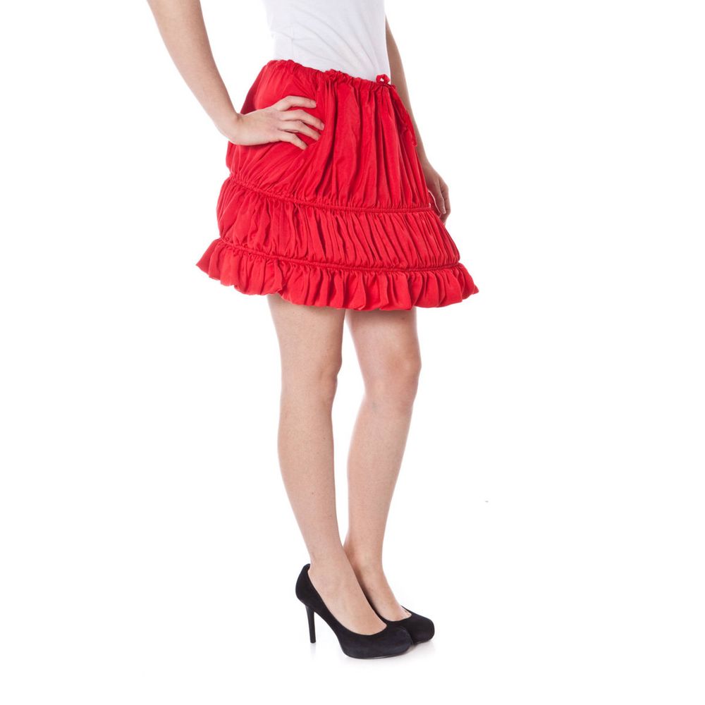 Red Polyester Skirt - ventzia