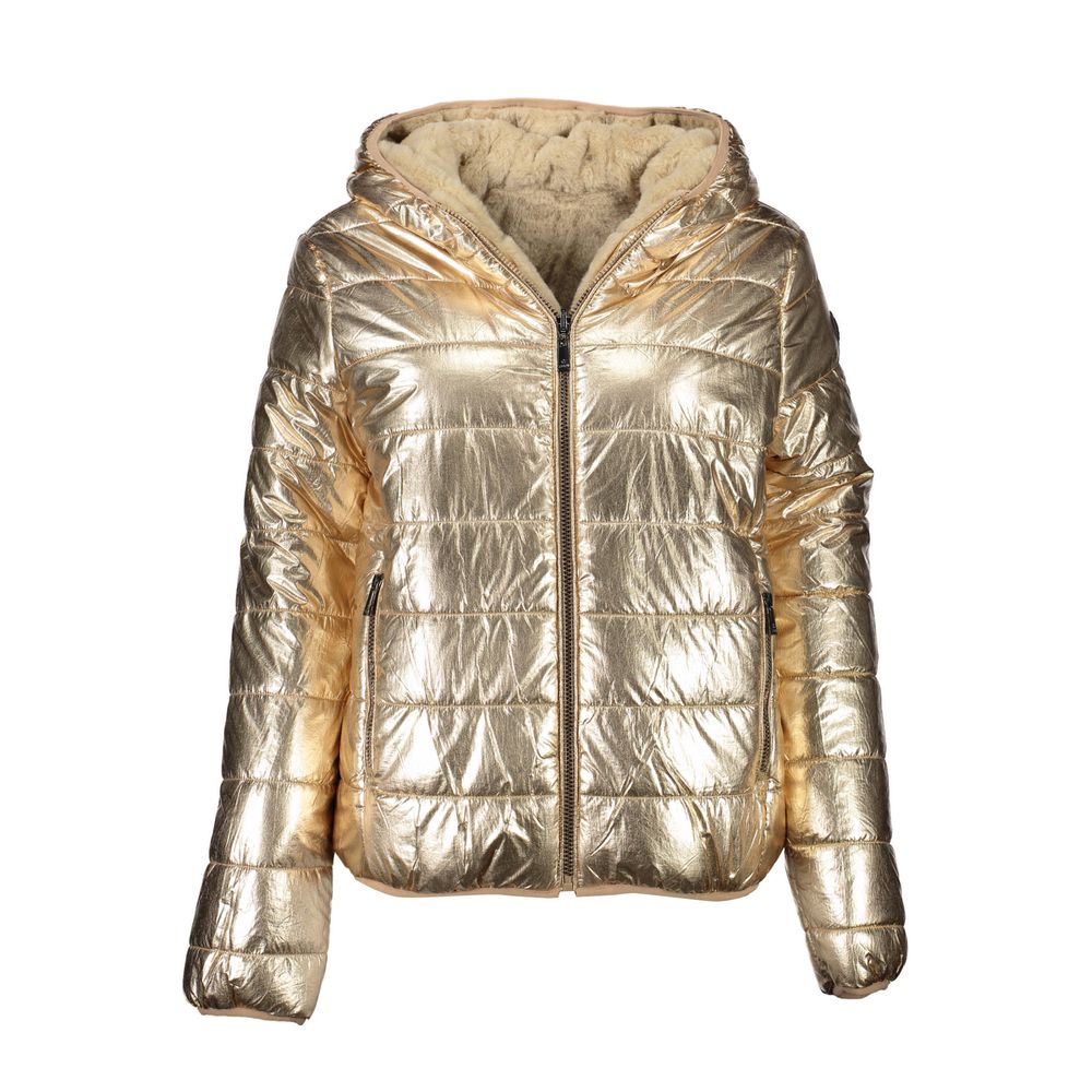 Gold Nylon Jackets & Coat - ventzia