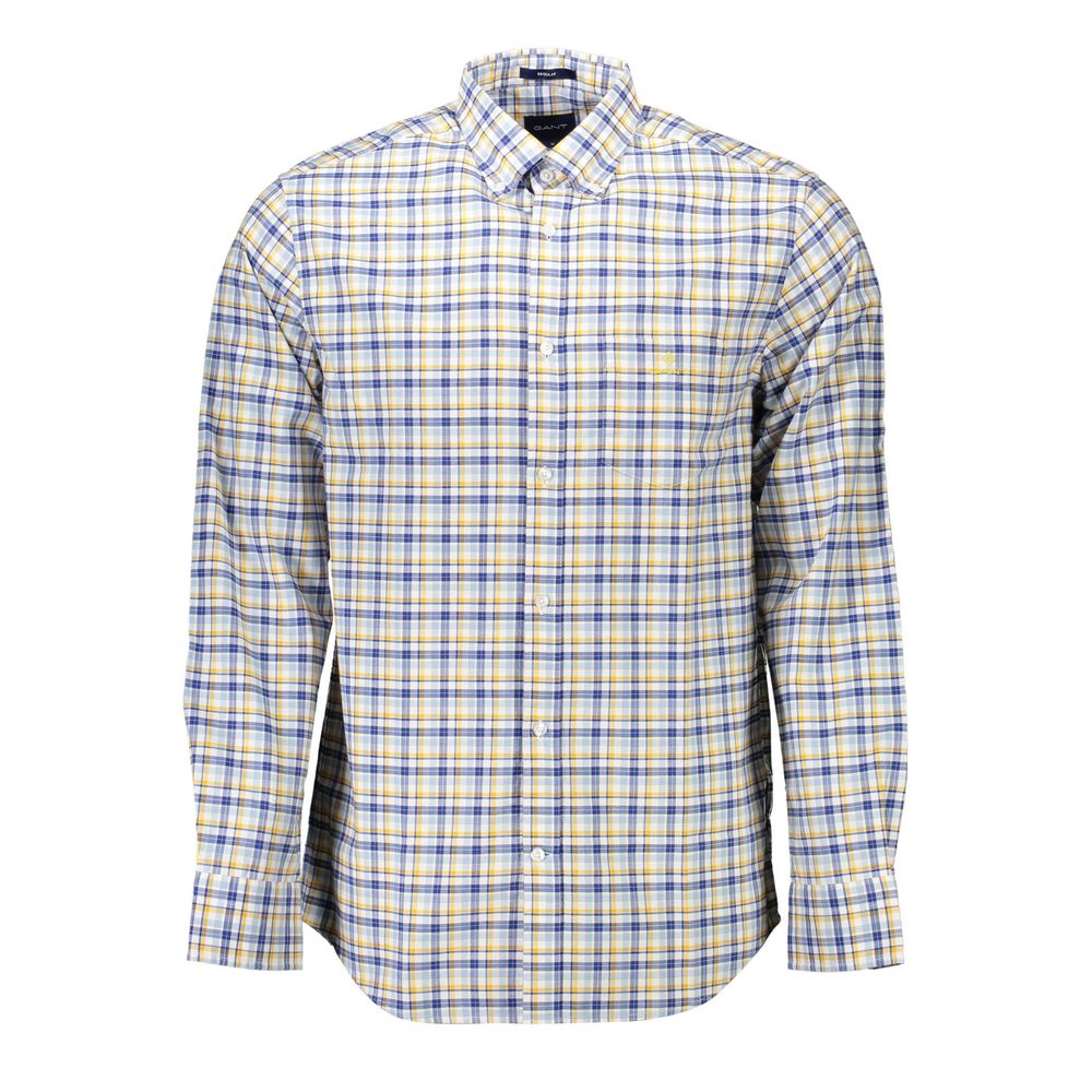 Yellow Cotton Mens Shirt - ventzia