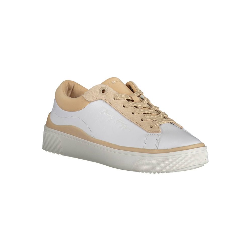 White Polyester Sneaker - ventzia
