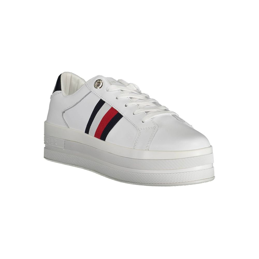 White Polyester Sneaker - ventzia