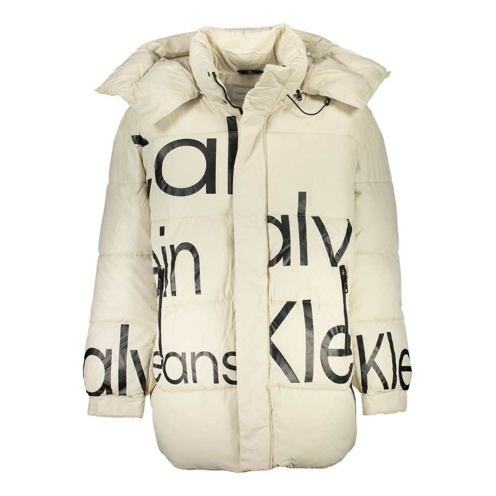 Beige Polyester Jacket - ventzia