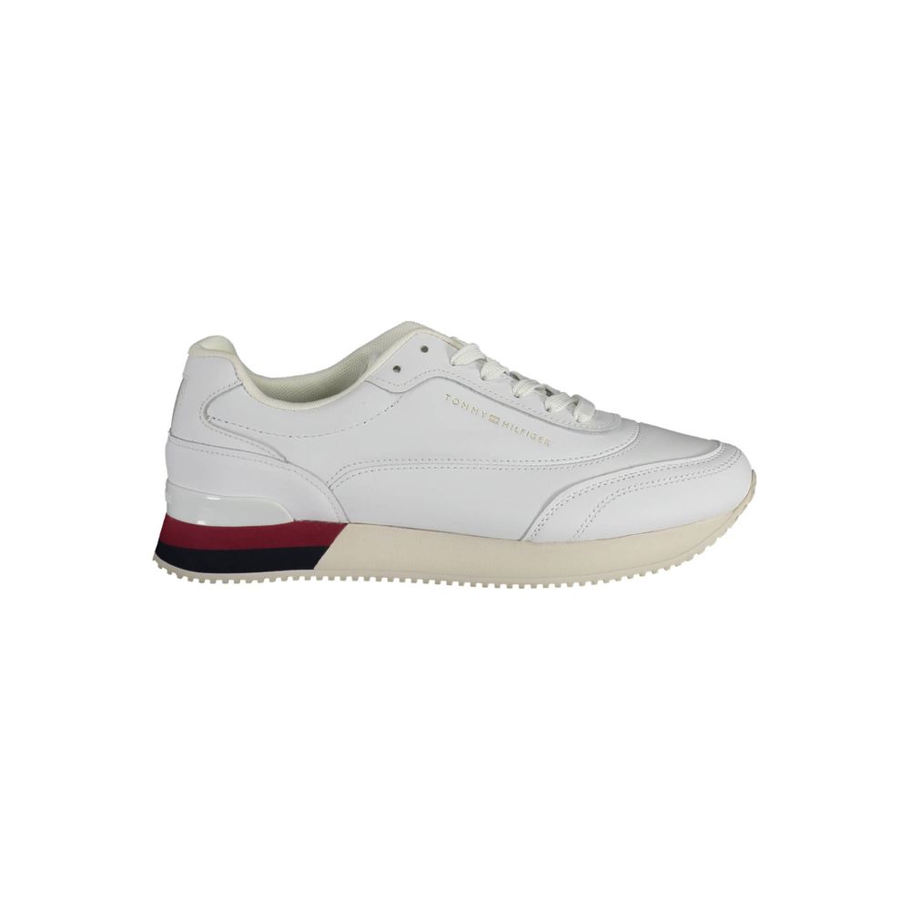 White Polyester Sneaker - ventzia