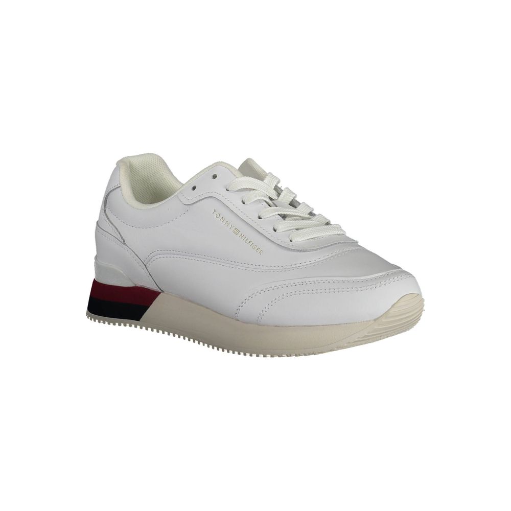 White Polyester Sneaker - ventzia