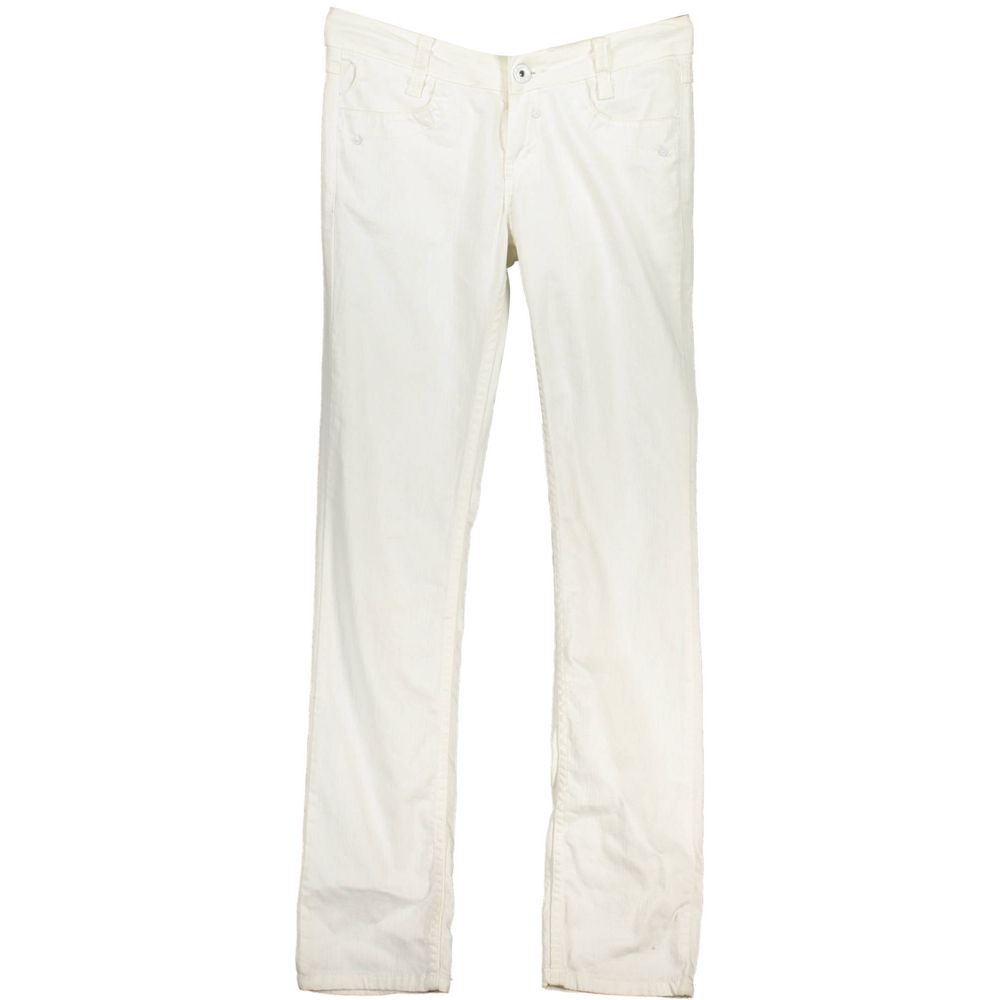White Cotton Women's Jeans - ventzia