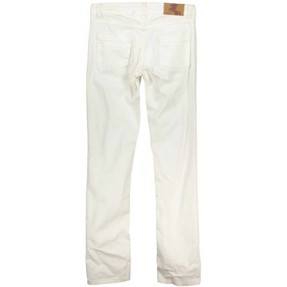 White Cotton Women's Jeans - ventzia