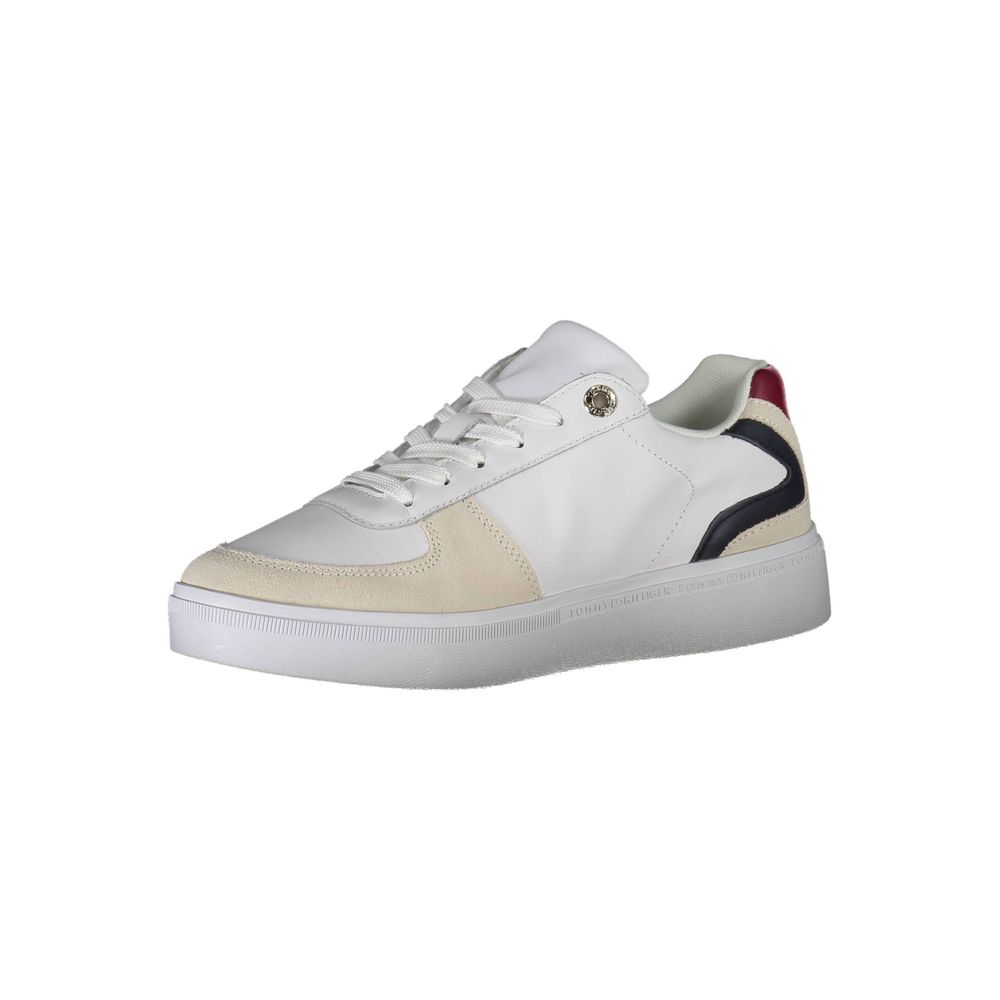White Polyester Women Sneaker - ventzia