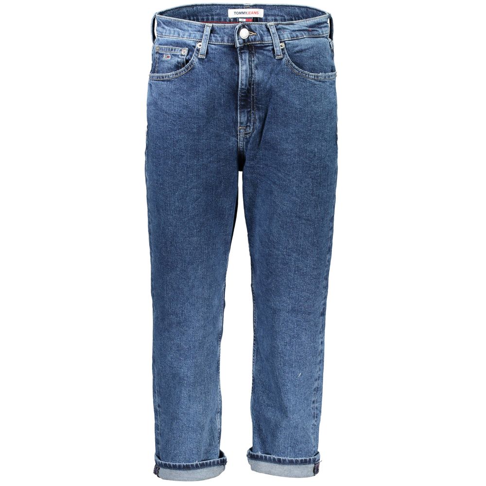 Blu Cotton Women Jeans - ventzia