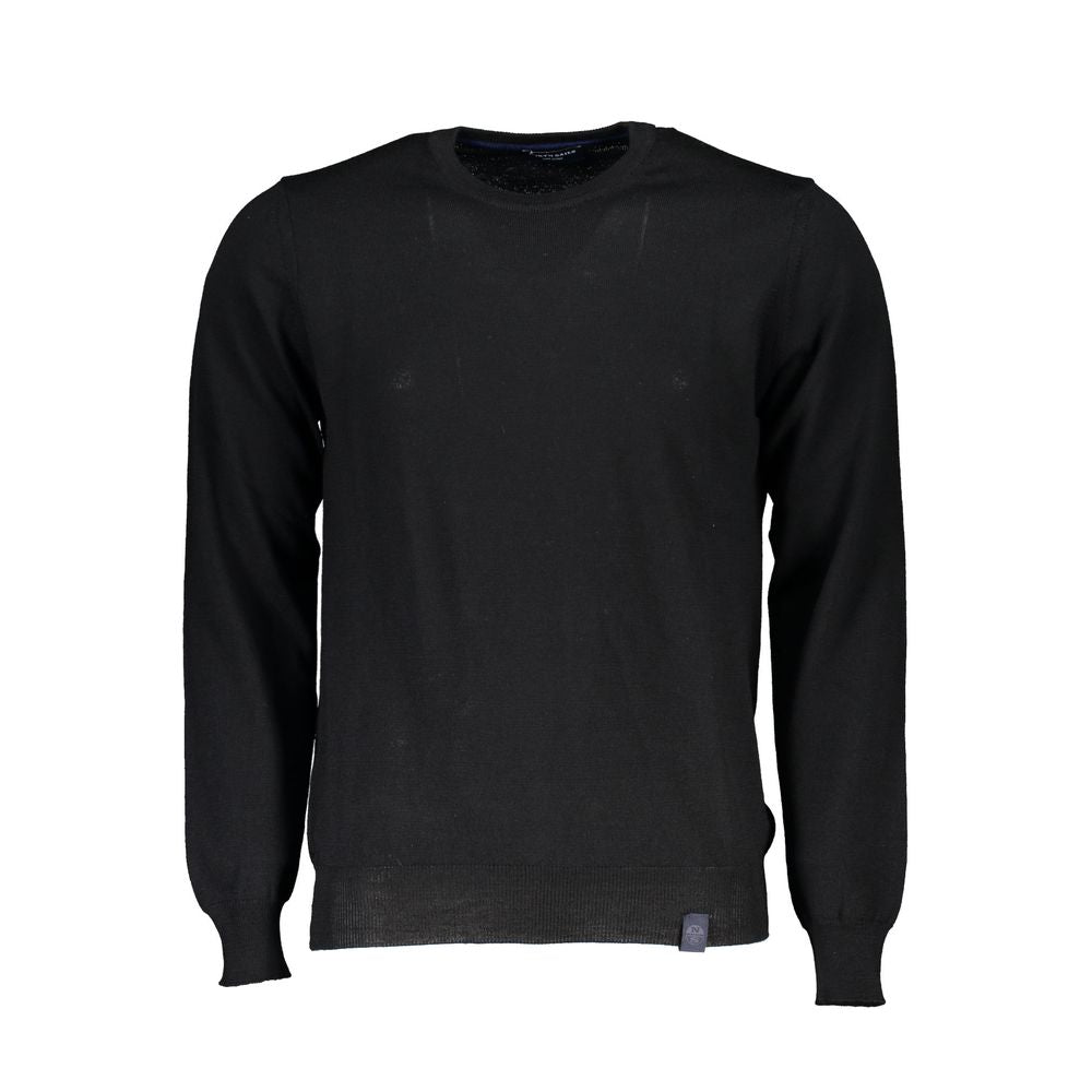 Black Fabric Sweater - ventzia
