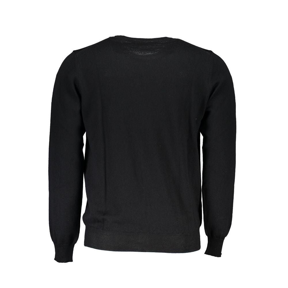 Black Fabric Sweater - ventzia