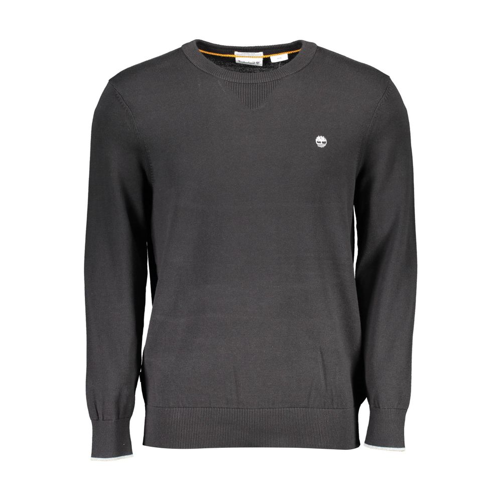 Black Organic Cotton Men Sweater - ventzia