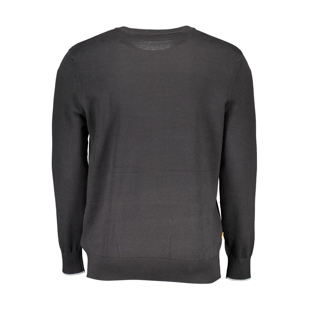 Black Organic Cotton Men Sweater - ventzia