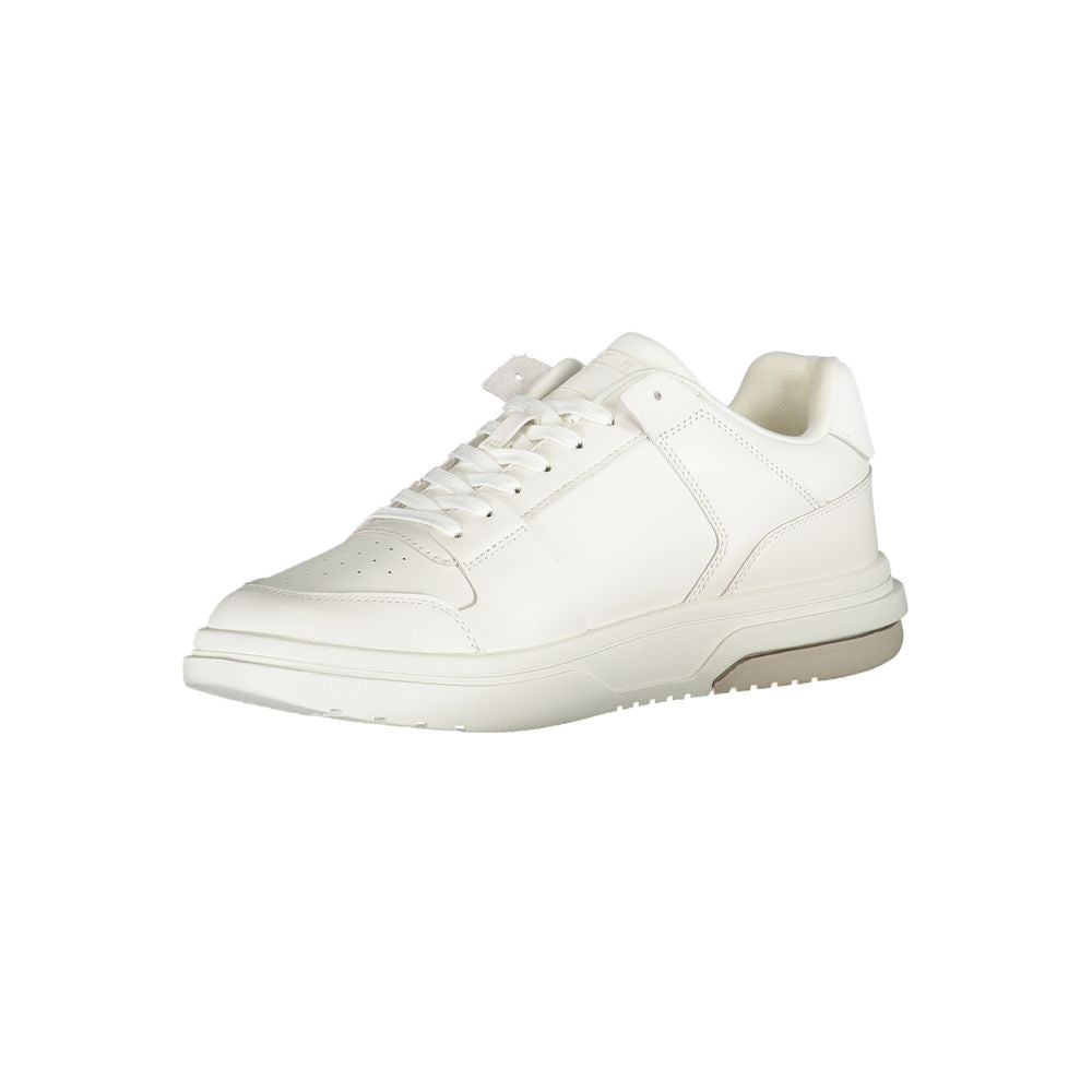 White Polyester Sneaker - ventzia