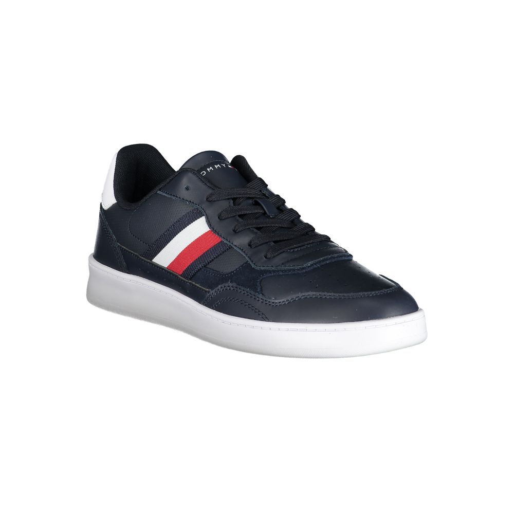 Blue Polyurethane Men Sneaker - ventzia