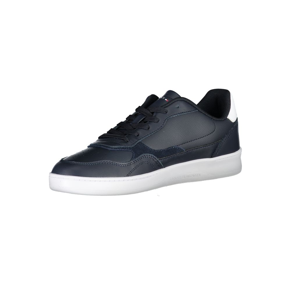 Blue Polyurethane Men Sneaker - ventzia