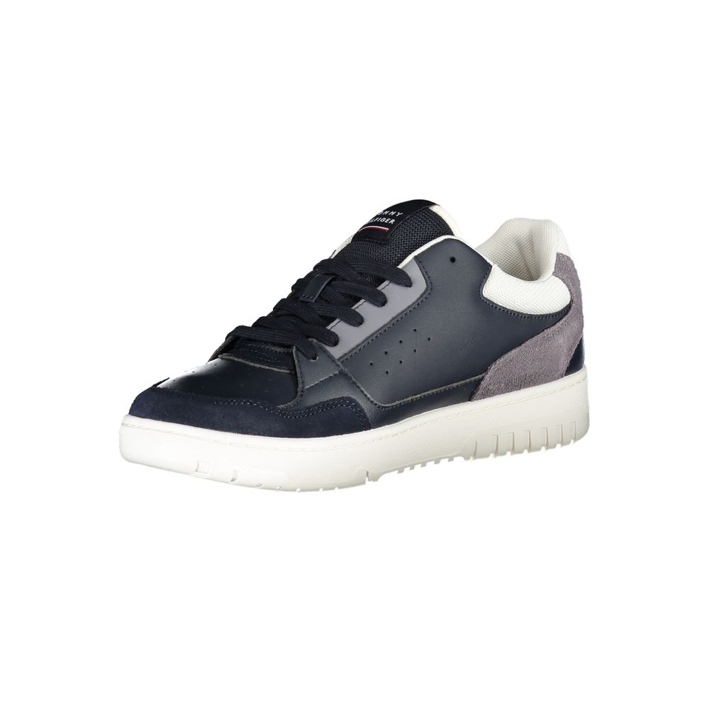 Blue Polyester Sneaker - ventzia
