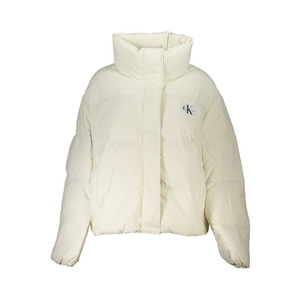Bianco Poliammide Women Jacket - ventzia