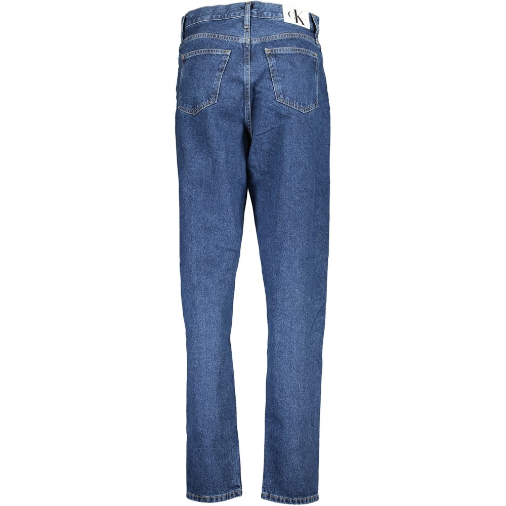 Blu Cotton Women Jeans - ventzia