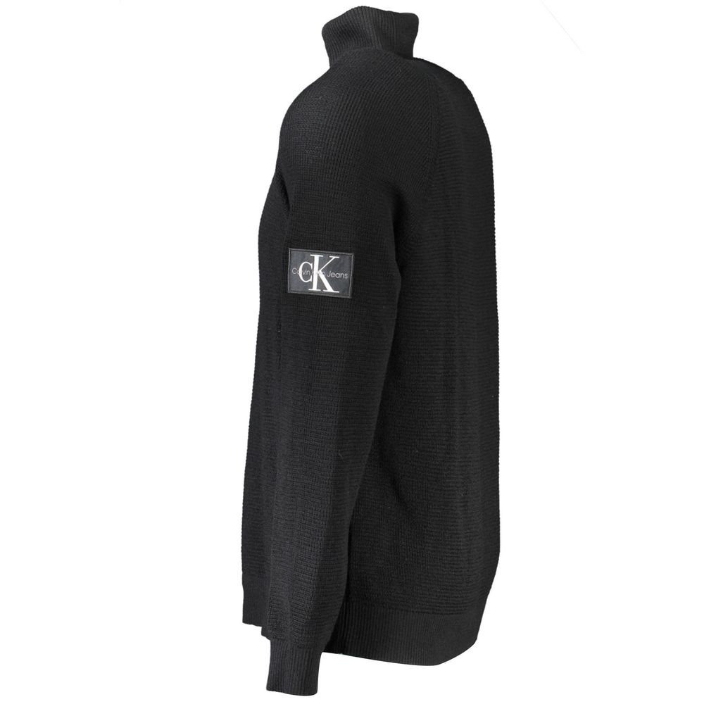 Black Wool Mens Sweater - ventzia
