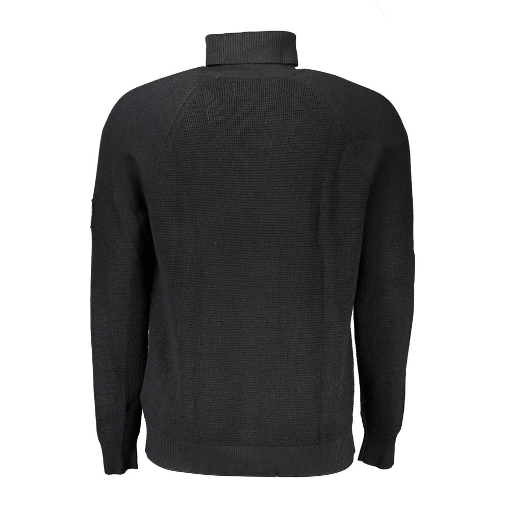 Black Wool Mens Sweater - ventzia