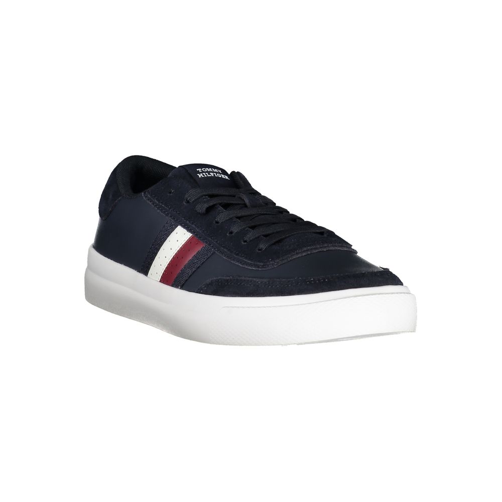 Blue Leather Men Sneaker - ventzia