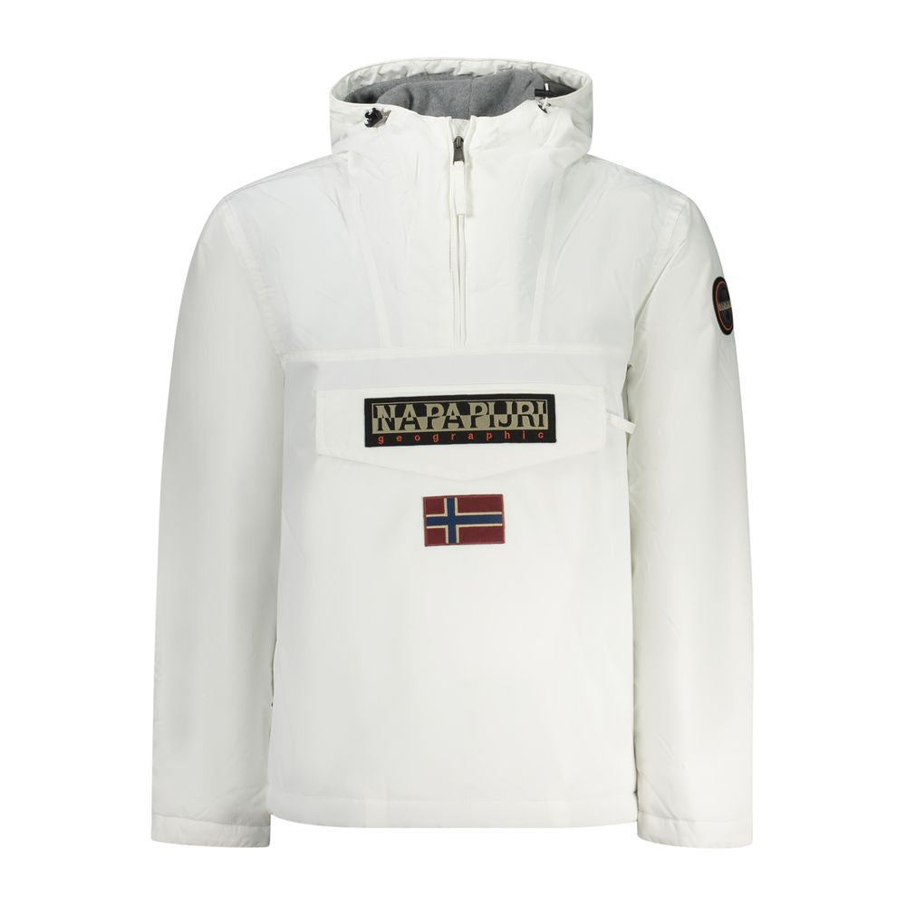 White Polyamide Men's Jacket - ventzia