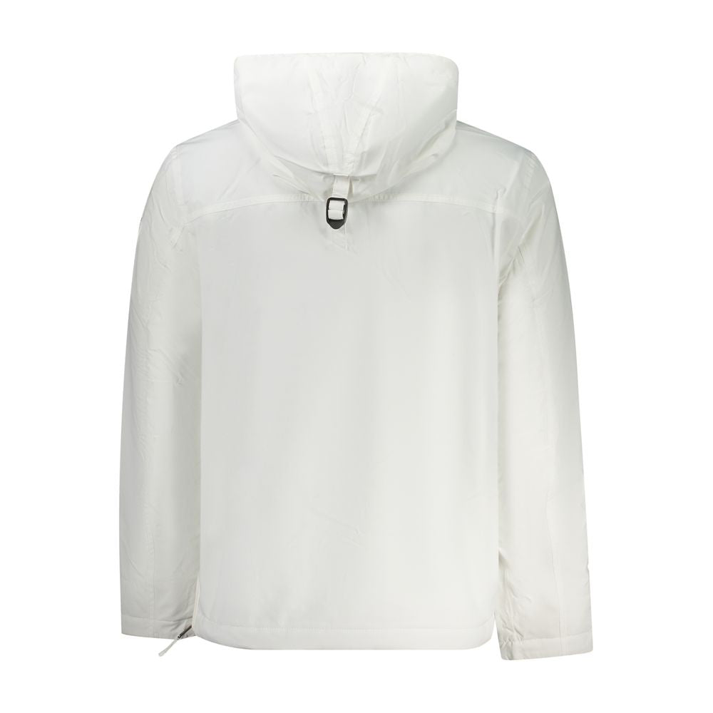 White Polyamide Men's Jacket - ventzia
