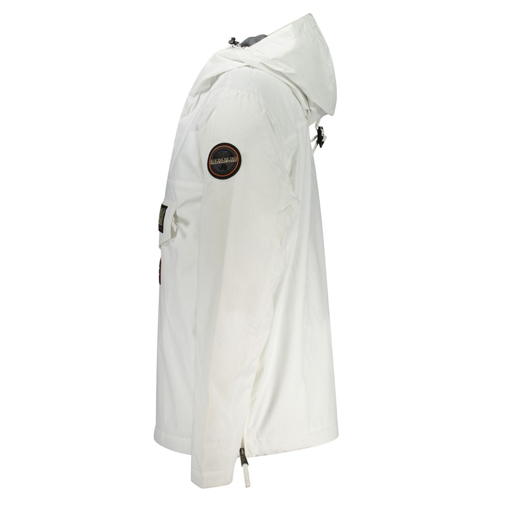 White Polyamide Men's Jacket - ventzia